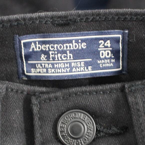 NWT Abercrombie & Fitch Ultra High Rise Super Skinny Ankle Jean Size 00 - Picture 5 of 7